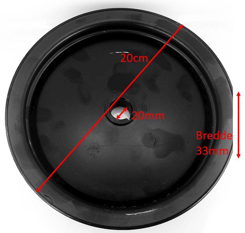 Dobbelt kilereimhjul 20cm