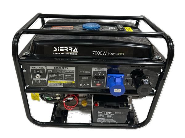 1 & 3-Fas 230V - 7000W Bensinaggregat