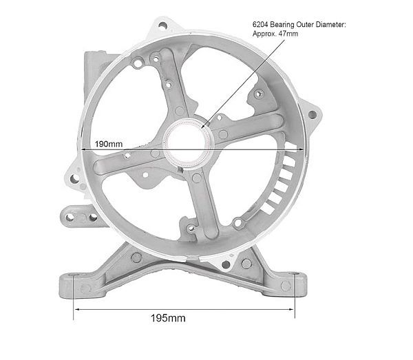 Aggregat brakett 5-6,5kw - 190mm