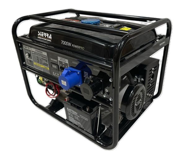 1 & 3-Fas 230V - 7000W Bensinaggregat